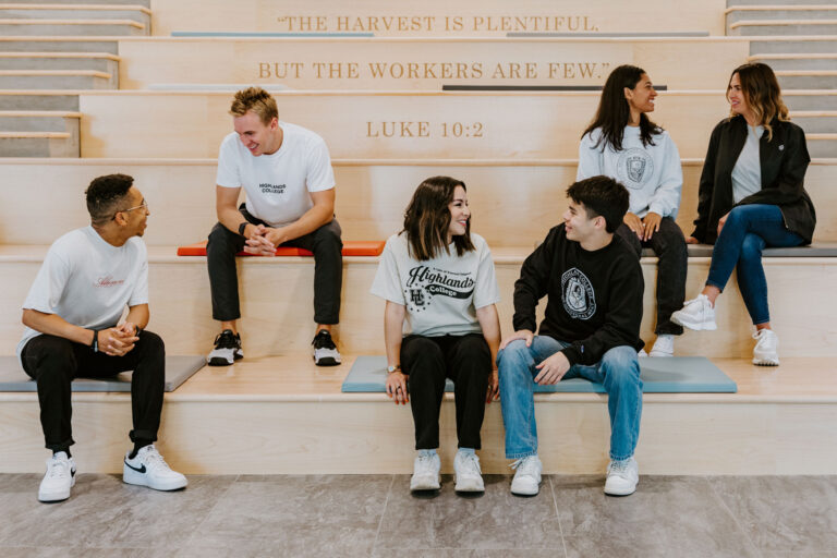 undergraduate student preaching during chapel service